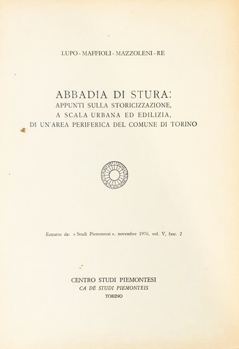 Abbadia stura appunti sulla - appunti,