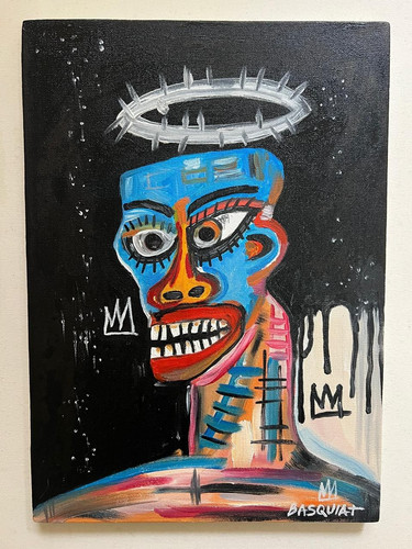 Quadro olio jean michel - quadro,