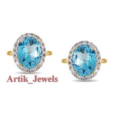 Gemma Naturale Di Topazio Blu