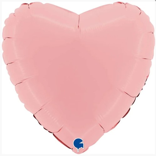 Cuore foil rosa satinato - rosa,