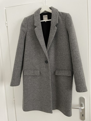 Cappotto elegante grigio lana - grigio,