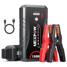 NEXPOW Avviatore Batteria Auto 1500A Portatile Booster Avviamento (Fino 7.0L Gas