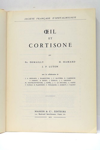 Demailly oeil cortisone - oeil, et