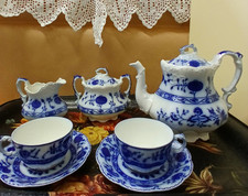 Servizio inglese  te' vittoriano Johnson Bros England cipolla Holland Flow Blue 