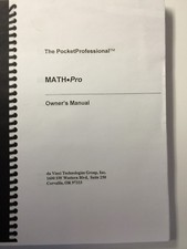 Manuale per Sparcom Math Pro Pac per calcolatrice HP 48SX/48GX