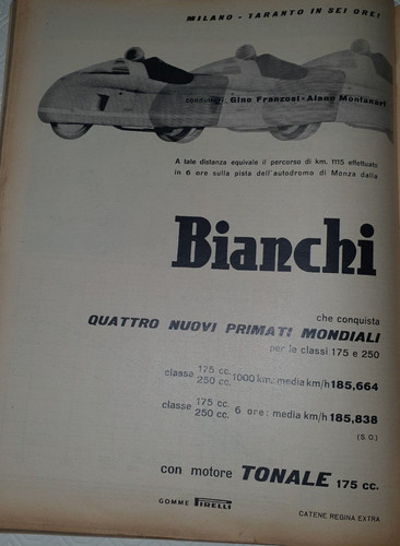 Moto bianchi record tonale - record,