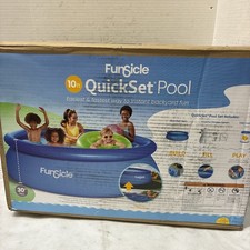 Funsicle 10' x 30" QuickSet Anello Gonfiabile Top Piscina Fuori Terra da Esterno con Pompa