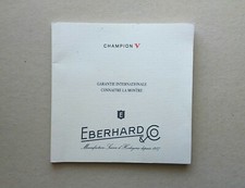 EBERHARD Guarantee Warranty (Unwritten) per CHAMPION V