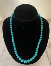 Collana vintage tipo Turchese 71 sfere da 5 a 10 mm Lunghezza 47 cm