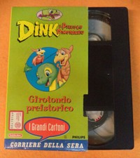 VHS film DINK IL PICCOLO DINOSAURO Girotondo preistorico CORRIERE 13 (F93)no dvd
