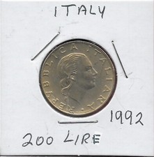 ITALIA 200 LIRE 1992R 1 ANNO