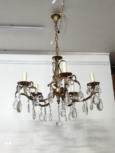 Lampadario vintage ottone - vintage,