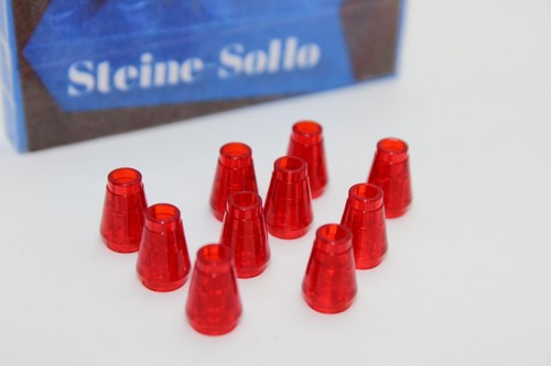 Lego 10x cono - (c), rosso