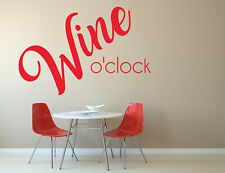 Wine o'clock, adesivo murale