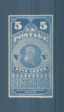 Francobollo giornale blu USA