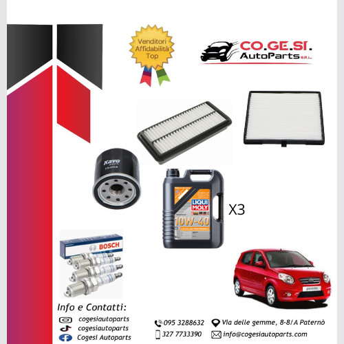 Kit tagliando olio 10w40 - kit, +