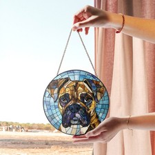 Boxer cane vetro colorato