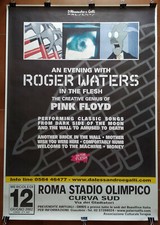 POSTER ROGER WATERS PINK FLOYD CONCERTO ROMA STADIO OLIMPICO 12/6/2002 CM140X100