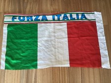 BANDIERA STADIO CALCIO NAZIONALE ITALIANA AZZURRI FORZA ITALIA BORDI BIANCHI