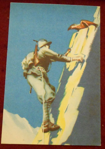 Cartolina fascista alpini ww2 - cartolina,