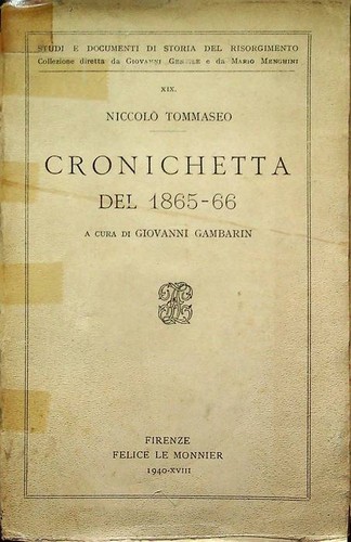 Cronichetta del 1865 studi - cronichetta, 1865-66.