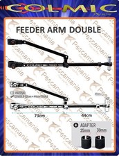 Feeder Arm TELE 73+44cm ø36mm +Bar 10cm Colmic  Braccio di sostegno telescopico