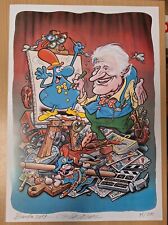 STAMPA LITO A COLORI JUMBOLO CON AUTOGRAFI BONFATTI E DE MARIA NUMERATI 91/200