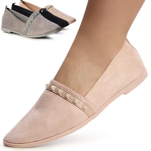 Scarpe scamosciato ballerina - scamosciato,