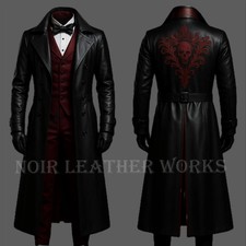 Trench coat uomo gotico pelle