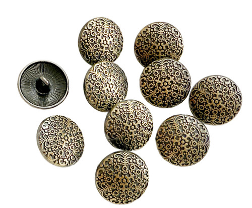 10pz bottoni metallo - 10pz, con