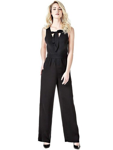 Guess tuta nera - , tessuto