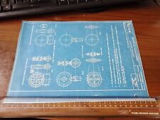 OFFICINE REGGIANE , 1924s  disegno tecnico   OFFICINE REGGIANE - INGRANAGGI