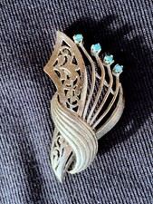 Spilla Vintage in Argento 925 e Pietre Turchesi - Anni '60 / '70