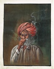 Miniatura Dipinto Di Fumatore