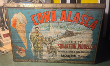 CONTENITORE CONO ALASCA GELATO SQUARZONI BAGNACAVALLO scatola latta vintage