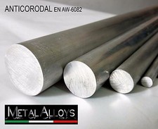 Barra Tonda Alluminio 6082 da Ø 50 60 65 70 80 90 100 mm IN DIVERSE LUNGHEZZE 
