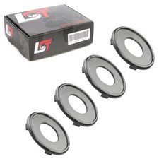 4x Coprimozzo Copricerchio Mozzi Copertura Nera Ø 70mm per Opel