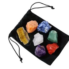 Set 7 Chakra Pietre Grezze cristalloterapia