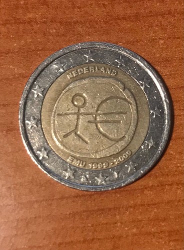 Moneta euro omino - euro, stilizzato