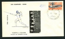ITALIA (S1127) 1960 OLIMPIADI GIOCHI ROMA copertina scherma RUSSIA