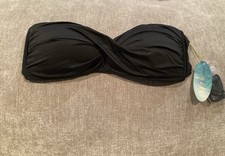 Mynah Bandeau Bikini Top Black Size Small