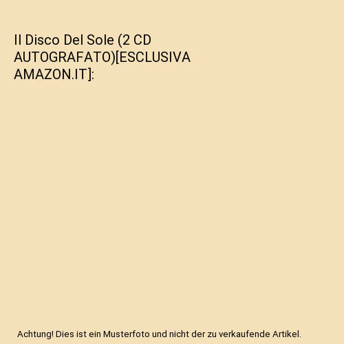 Disco del sole 2 cd - il, (2