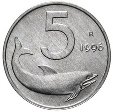 5 LIRE 1996 FDC- DELFINO