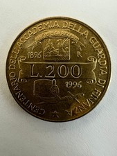 MONETA LIRE 200 DEL 1996 COMMEMORATIVA DELLA GUARDIA FINANZA RARA
