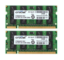 Crucial 4 GB 2 X 2 GB RAM 2RX8