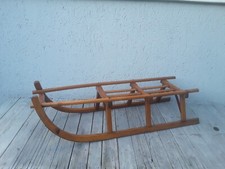 Vecchia Slitta In Legno Di Faggio Originale 