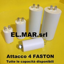Condensatore x motore elettrico elettropompa da 1 a 150 MF microfarad 450V FAST