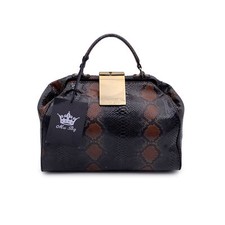 Autentica borsa Mia stampa animalier tela dottore borsa a mano con tracolla