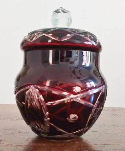 Vaso urna cristallo rosso - vaso/urna,