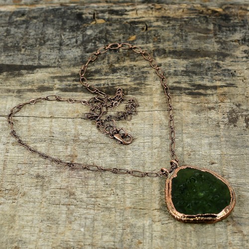 Moldavite gemma elettroformata - moldavite,